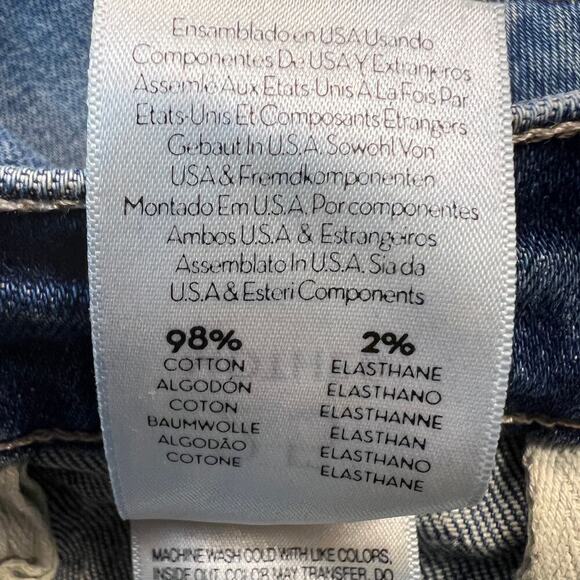 Mother The Patch Pocket Hustler Crop Jean Button Fly Half Raw Hem Size 25 - Picture 12 of 16